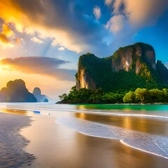 sunset in the mountains