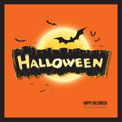 Happy halloween banner. Vector illustration