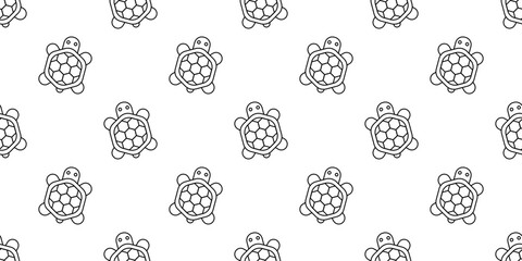 Cute turtle pattern drawing in lines