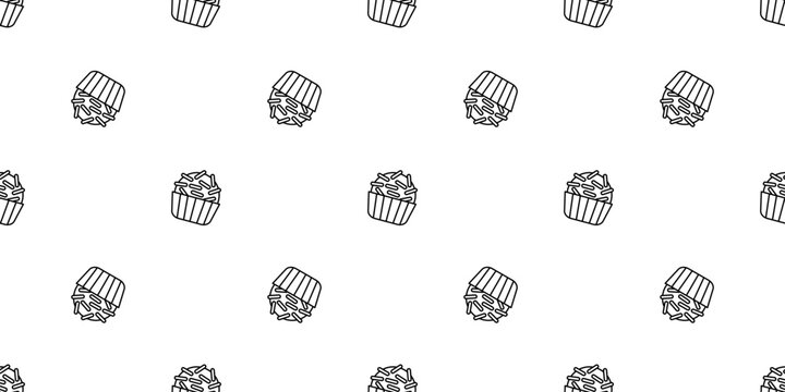 Line sweet brigadeiro pattern design