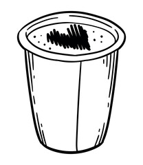 eco coffee cup drawn beverage