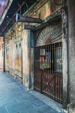 New Orleans Jazz music, Preservation Hall, French Quarter. New Orleans