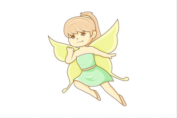 Cute Fairy Character Design Illustration