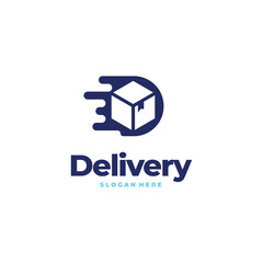 delivery box modern logo vector