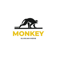 monkey modern logo vector