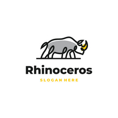 rhino modern logo vector