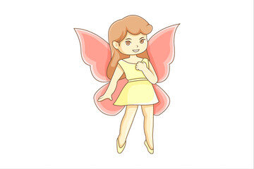 Cute Fairy Character Design Illustration