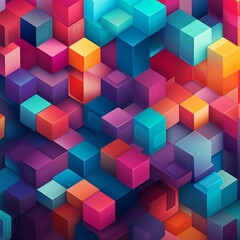 Obraz premium geometric colorful 3d shape pattern background