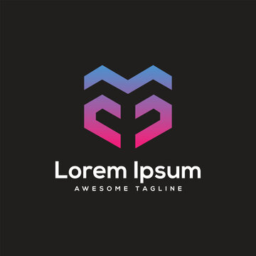 MCJ Letter Logo Design Free Icon