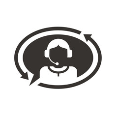 Fototapeta premium customer service logo icon