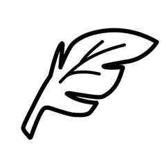 Leaf line icon