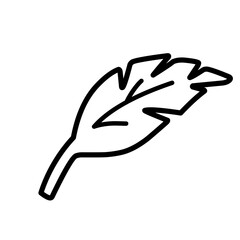Leaf line icon