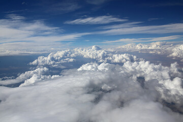 clouds over the mountains