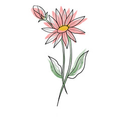 Aesthetic Watercolor Flower