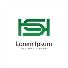 SH Letter Logo Design Free Icon Rahim By Designer