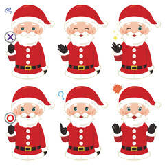 サンタクロース　表情