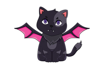 Halloween Cat Character Design Illustration
