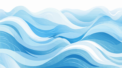 Blue water wave sea line pattern background vector illustration.