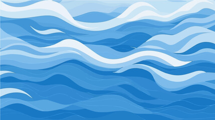 Blue water wave sea line pattern background vector illustration.