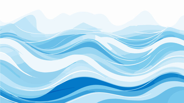 Blue water wave sea line pattern background vector illustration.