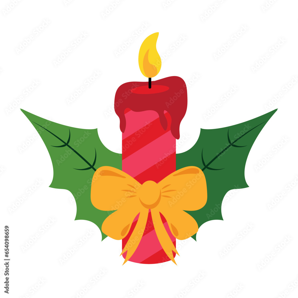 Canvas Prints christmas candle illustration