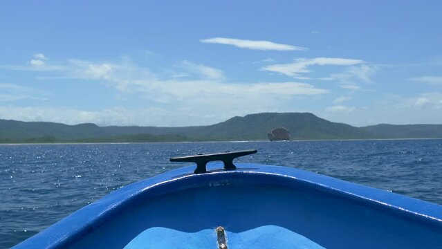 A Rock in the Middle of the Sea - View from a Boat