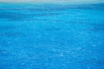Deep blue turquoise Caribbean Sea in Nassau, Bahamas
