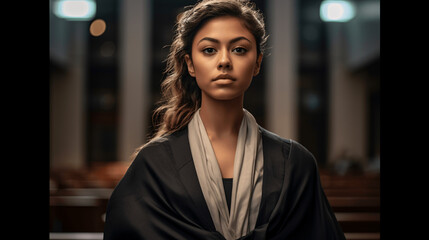 Portrait of a professional woman excelling in the legislative field