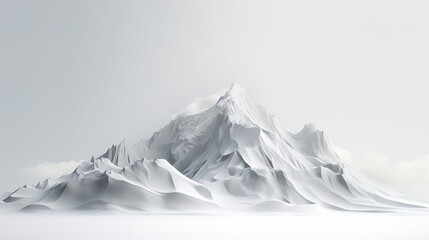 Snow mountain silhouettes and graphics during mountaineering season