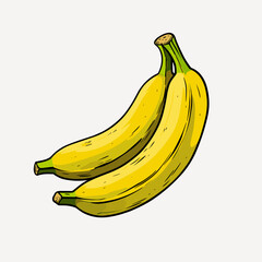 Banana On White Background