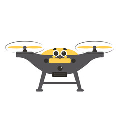 Flying Black Playful Drone | Cute Transportation
