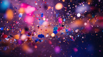 Celebration and colorful confetti party abstract background