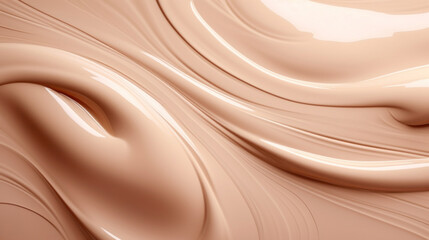 Cosmetic smears of creamy texture on a beige background - obrazy, fototapety, plakaty