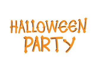 halloween party lettering