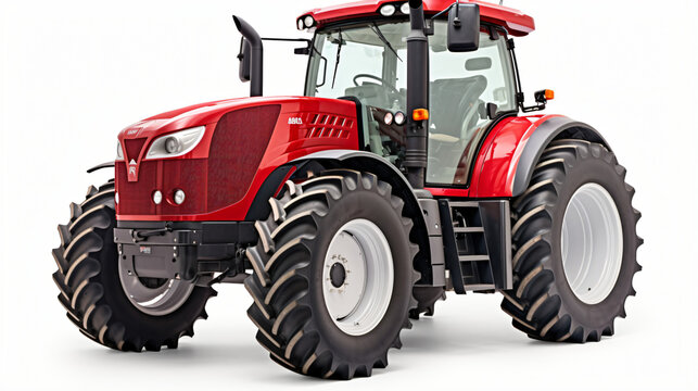 New and modern red agricultural generic tractor