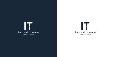 IT letters vector logo design