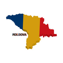 Fototapeta premium Moldova map icon