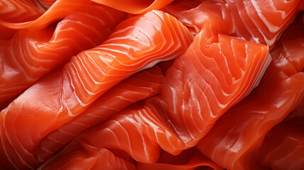 Close up Fresh salmon.