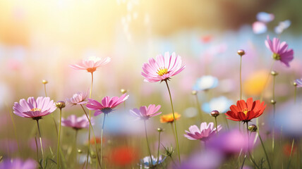 pink flowers in the field