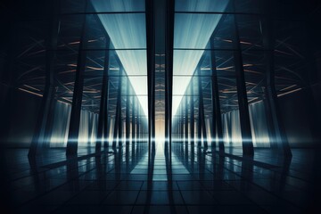 Abstract architecture symmetrical lines and shapes