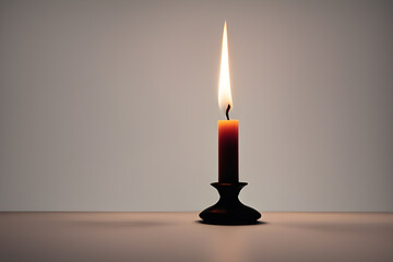 burning candle in the dark