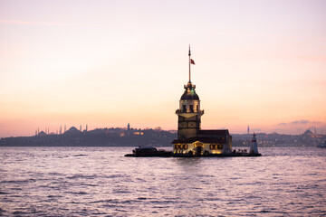 Maidens Tower located in Istanbul