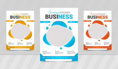 Vector marketing strategy business flyer or poster design . vector illustration
