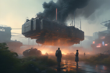 In nature scenery with your lover. Generative AI