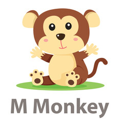Illustrator of M Monkey animal