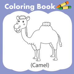 Illustrator of coloring book camel
