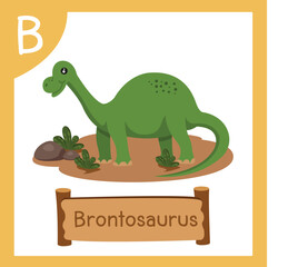 Illustrator of B for Dinosaur brontosaurus