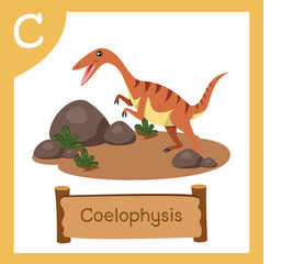 Illustrator of C for Dinosaur coelophysis