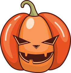 Big orange Halloween pumpkin