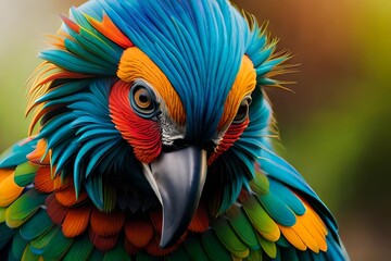 Obraz premium blue and yellow macaw Generated AI